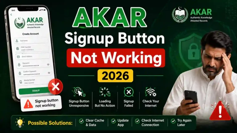AKAR Signup Button Not Working 2026