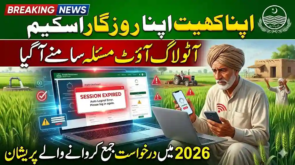 Apna Khet Apna Rozgar Scheme Application Auto Logout Problem 2026